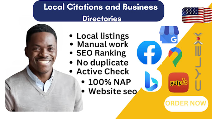 Gig Preview - Do business with 350 USA local directory citations  local SEO