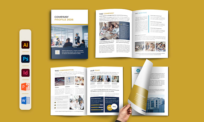 Gig Preview - Do company profile trifold brochure design business proposal flyer