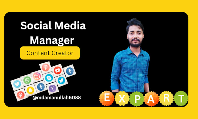 Gig Preview - Be your social media marketing manager and content creator