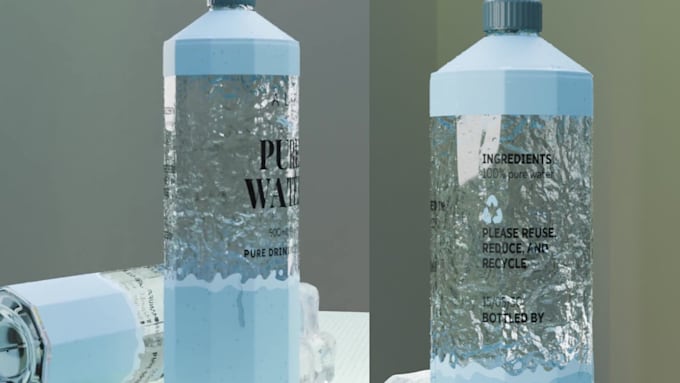 Gig Preview - Do 3d bottle animation 3d bottle design 3d water bottle modeling and 3d beverag