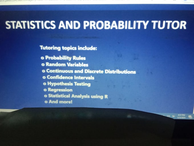 Gig Preview - Tutor probability in statistics, statistics data analysis using spss, r, excel