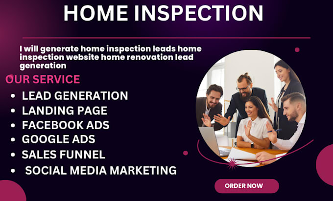 Gig Preview - Generate home inspection leads home inspection website home renovation leads