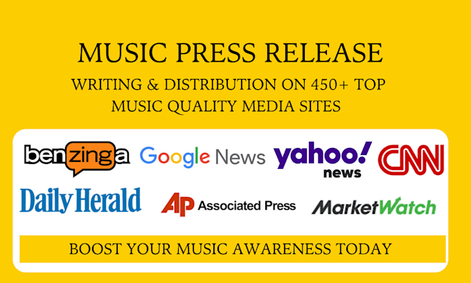 Gig Preview - Write music press release and distribute music press release to top quality site