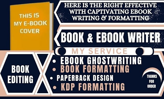 Gig Preview - Be your ebook ghostwriter, book editor, book formatting and medical ebook writer