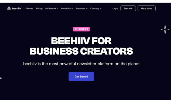 Gig Preview - Beehiiv newsletter beehive landing page beehiiv website substack promotion