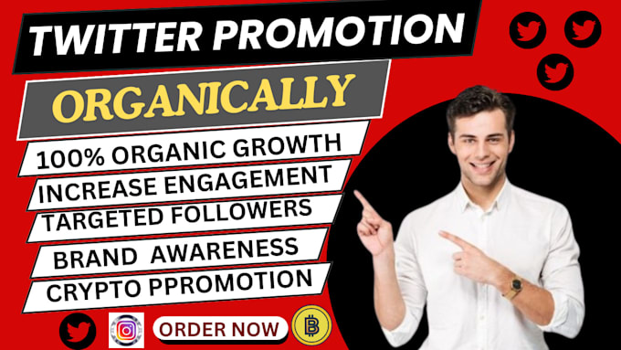 Gig Preview - Grow crypto twitter marketing or promotion for real organic followers growth