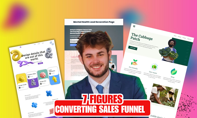 Gig Preview - Build, migrate systeme io sales funnel, kajabi, godaddy, gohighlevel or funnelr