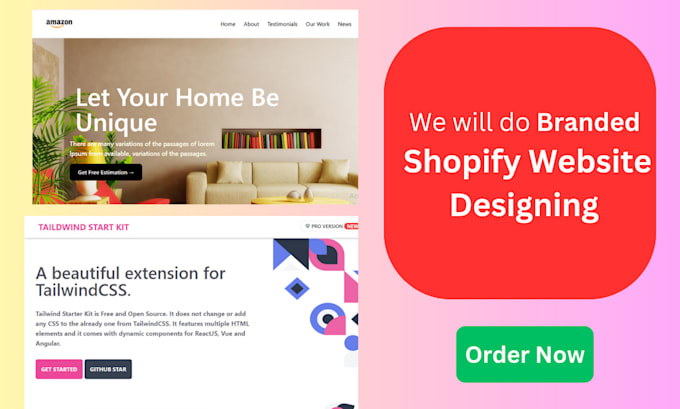 Gig Preview - Do branded shopify website design