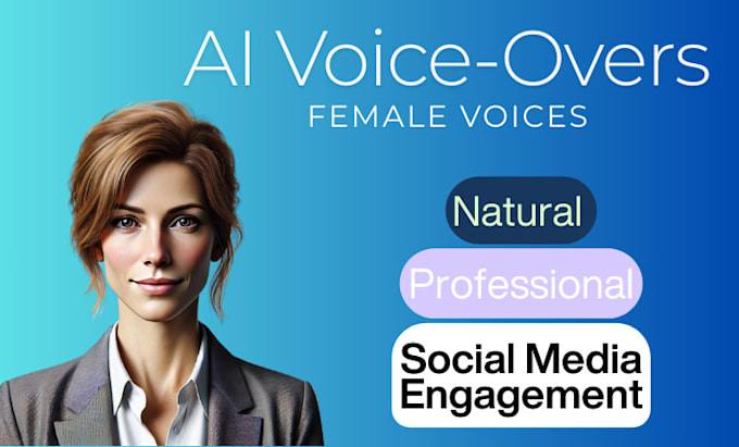 Gig Preview - Create female ai voice overs