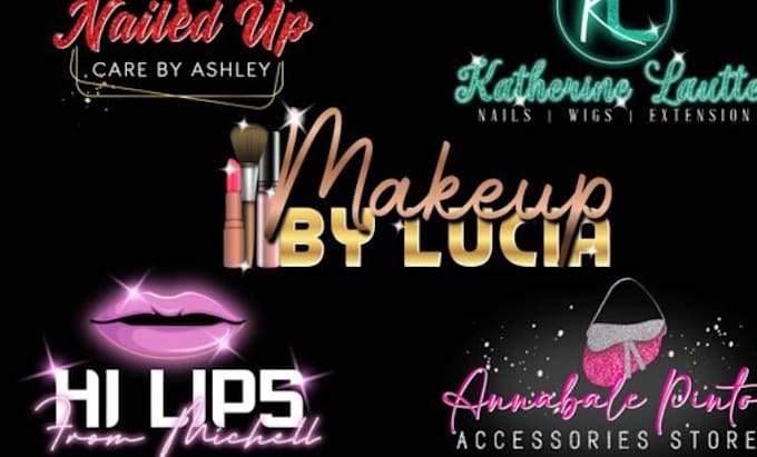 Gig Preview - Design logo for hair, beauty salon, lashes with glitter