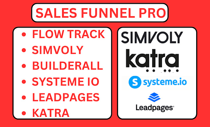 Gig Preview - Do thrivecart samcart builderall flowtrack simvoly systeme io leadpages kartra