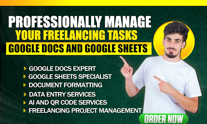 Gig Preview - Manage your tasks with google docs and sheets