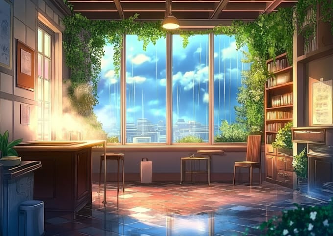 Gig Preview - Draw anime background, interior, visual novel, game art