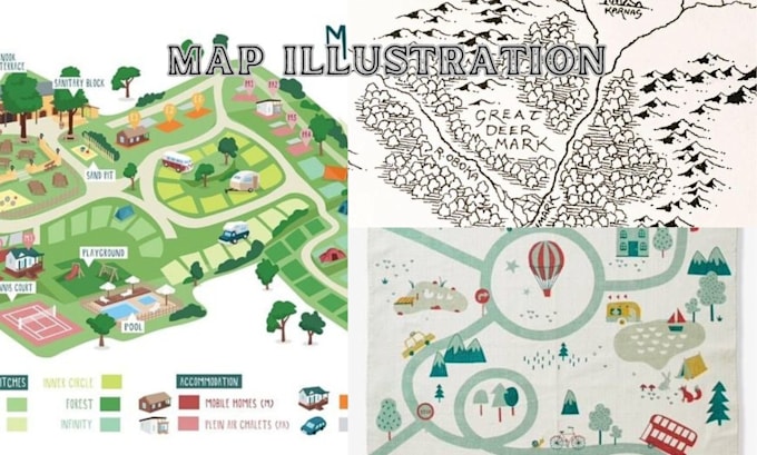 Bestseller - create isometric map illustration 2d vector map infographic design event map