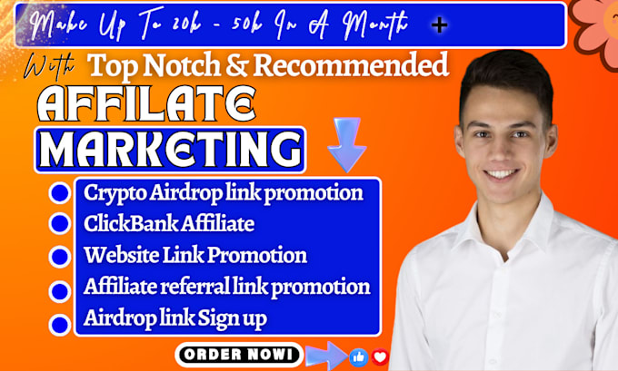 Gig Preview - Crypto affiliate referral link promotion clickbank referral web link promotion