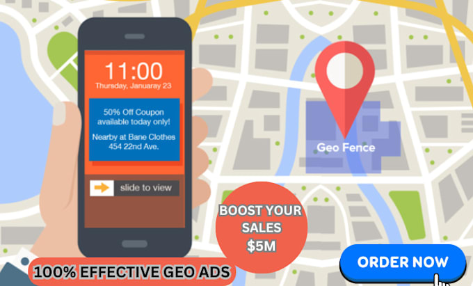 Gig Preview - Do geofencing location targeting to increase business sales and brand awareness