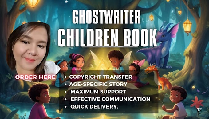 Gig Preview - Children ebook ghostwriter, kids moral story writer, bedtime story book writer