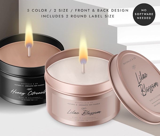 Gig Preview - Create candle label design, product packaging and logo