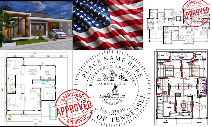 Gig Preview - Design and stamp interior architectural house and site construction drawing