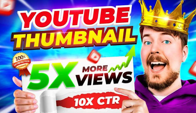 Gig Preview - Design eye catching youtube thumbnails to boost your video views