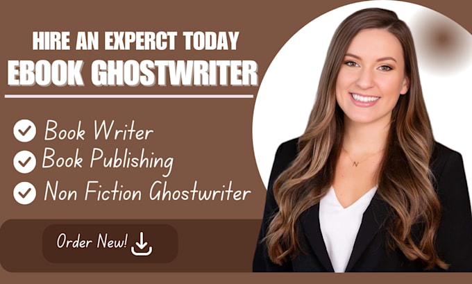 Gig Preview - Do amazon kdp book publishing non fiction ebook ghostwriter book writer editing