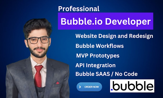 Gig Preview - Do custom bubble io app development and nocode solutions expert