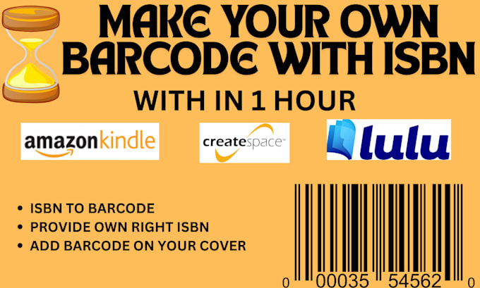 Gig Preview - Publish your book on amazon lulu ingram spark with isbn and barcode