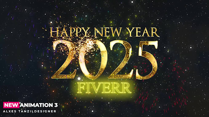 Gig Preview - Make luxurious happy new year video animation and company logo animation video