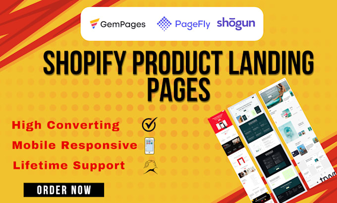 Bestseller - design or redesign shopify landing pages, homepage, sales page for better result