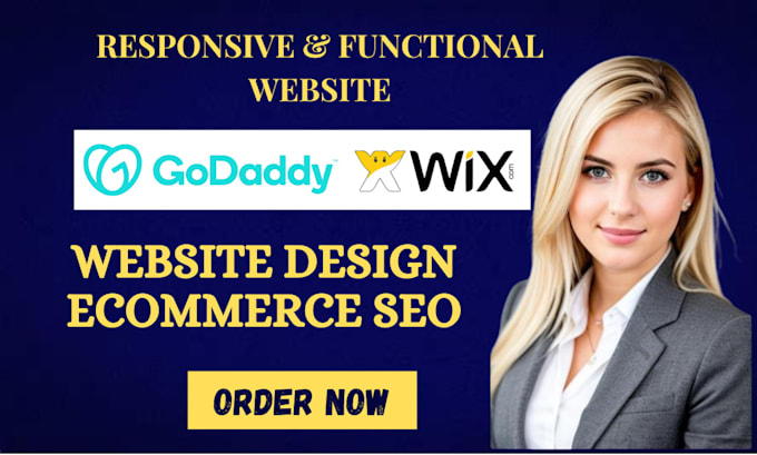 Gig Preview - Do wix website design godaddy ecommerce wix on page seo develop godaddy