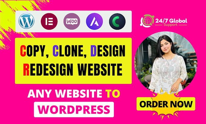 Gig Preview - Build copy clone wordpress website design on elementor pro crocoblock ecommerce