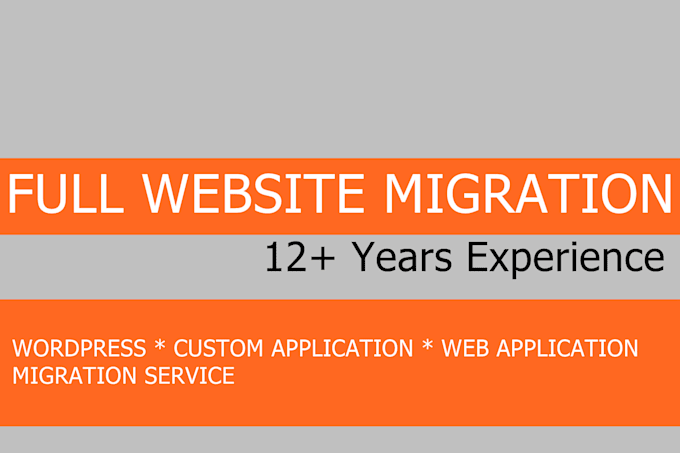 Gig Preview - Wordpress website migration from hosting