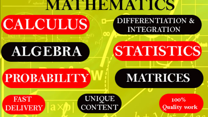 Gig Preview - Assists you as a mathematics tutor upto advanced level