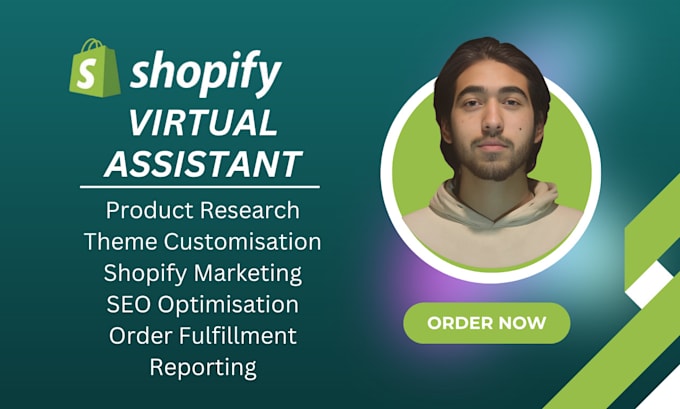 Gig Preview - Be your shopify virtual assistant, shopify store manager, shopify marketing