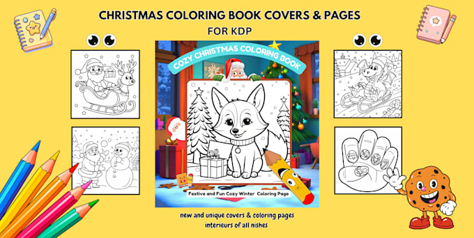 Gig Preview - Create christmas covers and coloring pages for kdp