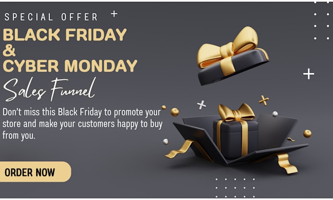 Gig Preview - Do black friday and cyber monday sales funnel to boost sales