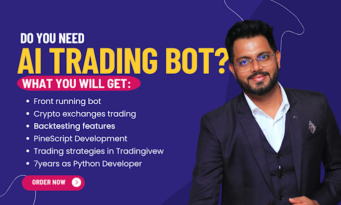 Gig Preview - Create profitable front running bot, trading bot, mt4, mt5, solana bot