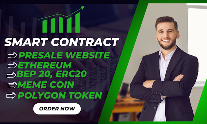 Gig Preview - Create bep20 erc20 erc721 erc1155 presale website and smart contract