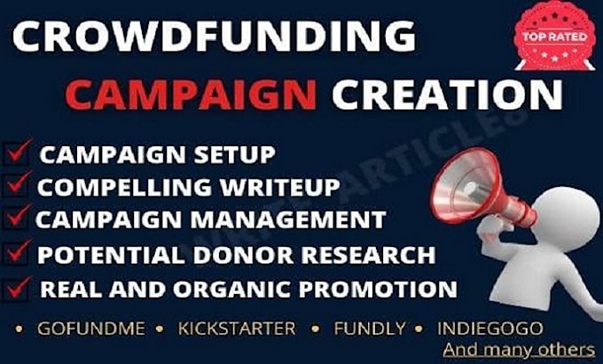 Gig Preview - Do crowdfunding campaign creation on kickstarter indiegogo fundraising gofundme