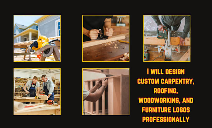 Bestseller - design custom carpentry roofing woodworking and furniture logo