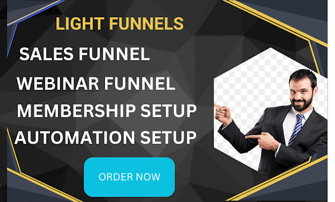 Gig Preview - Build lightfunnels and clickfunnels landing page, sales funnel w