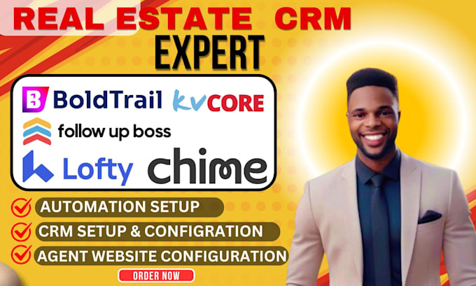 Bestseller - setup lofty CRM website, kvcore, follow up boss, chime, boldtrail, kv core CRM