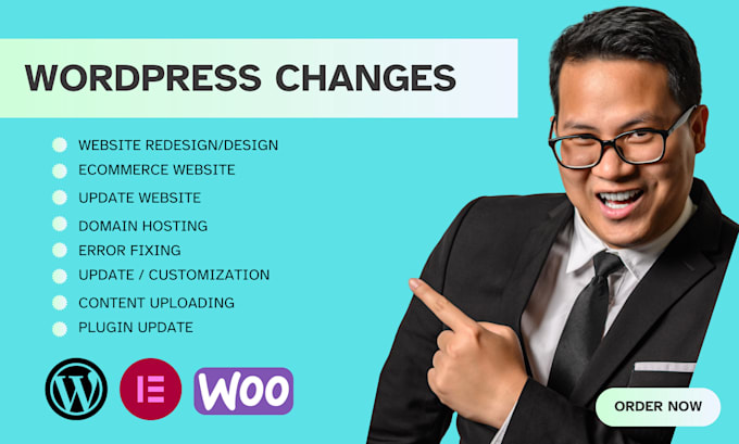 Gig Preview - Wordpress changes revamp design clone customize redesign build wordpress website