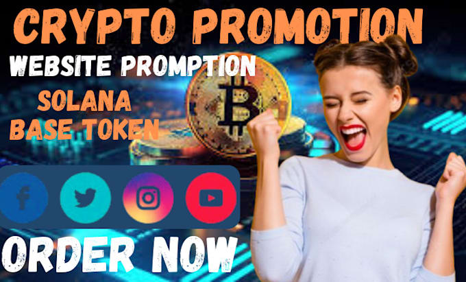 Gig Preview - Crypto promotion, affiliate link promotion, solana, base token, youtube project