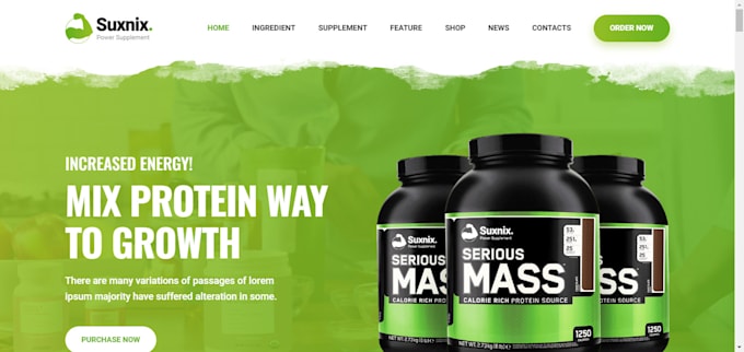 Gig Preview - Health supplement shopify store health and fitness supliful supplement store