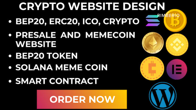 Gig Preview - Create crypto token website, memecoin website, presale ico website