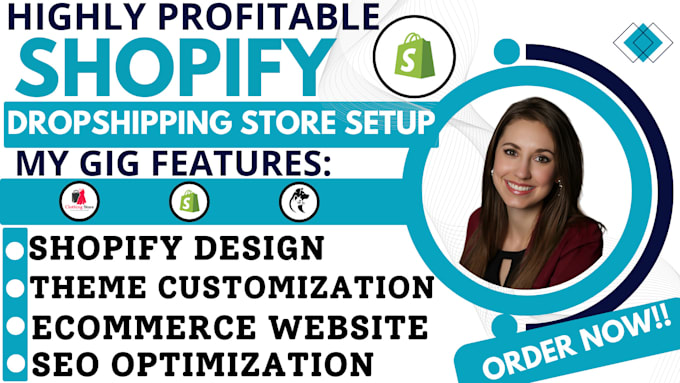 Gig Preview - Do highly shopify dropshipping store, shopify ecommerce website or shopify store