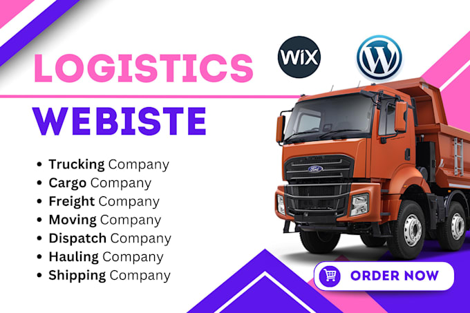 Gig Preview - Design stunning logistics trucking, dispatch, freight, or moving company website