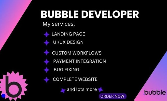 Gig Preview - Develop bubble io app, bubble saas, bubble websites