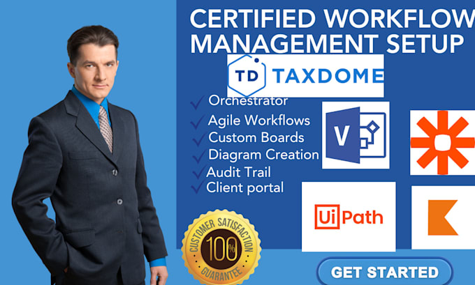 Bestseller - setup workflow management kantata uipath nifty favro visio zapier taxdome